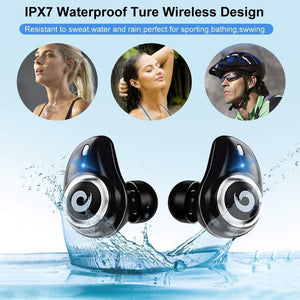Planet Gates i7Plus-White Bluetooth 5.0 Earphone True Wireless EarBuds IPX7 Waterproof Stereo Headset 2000mAh Power Bank Phone Charge For iPhone 6s 7 Sony