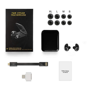 Planet Gates i7Plus-White Bluetooth 5.0 Earphone True Wireless EarBuds IPX7 Waterproof Stereo Headset 2000mAh Power Bank Phone Charge For iPhone 6s 7 Sony