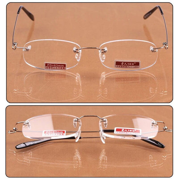 Planet Gates iboode Unisex Reading Glasses Brand Rimless Presbyopia Eyeglasses for Women Men Resin Clear Lens Reading Eye Glasses +1.0~4.0