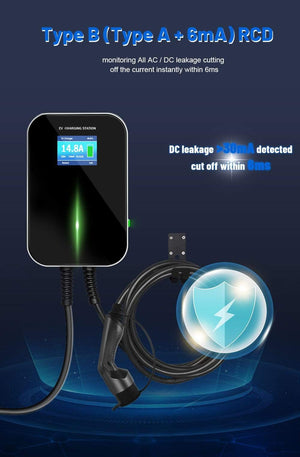 Planet Gates IEVISON 16A 1Phase 3.6KW EV Charger EVSE Wallbox Electric Vehicle Charging Station with Type 2 Plug IEC 62196-2 with 6.1M Cable