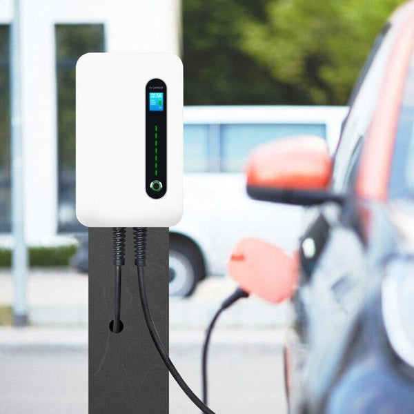 Planet Gates IEVISON 32A 1Phase EV Charger Wallmount Electric Vehicle Charging Station EVSE Wallbox with Type 2 Cable IEC 62196-2 White