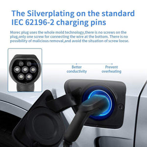 Planet Gates IEVISON 32A 1Phase EV Charger Wallmount Electric Vehicle Charging Station EVSE Wallbox with Type 2 Cable IEC 62196-2 White