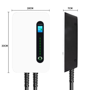 Planet Gates IEVISON 32A 1Phase EV Charger Wallmount Electric Vehicle Charging Station EVSE Wallbox with Type 2 Cable IEC 62196-2 White