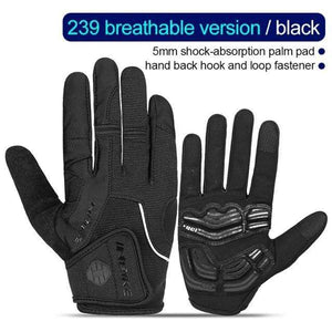 Planet Gates IF239 Black / XXL Full Finger Cycling Gloves MTB Bike Bicycle Equipment Riding Outdoor Sports Fitness Touch Screen GEL Padded Accessories