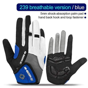 Planet Gates IF239 Blue / L Full Finger Cycling Gloves MTB Bike Bicycle Equipment Riding Outdoor Sports Fitness Touch Screen GEL Padded Accessories