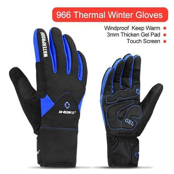 Planet Gates IF966 Blue / XXL Full Finger Cycling Gloves MTB Bike Bicycle Equipment Riding Outdoor Sports Fitness Touch Screen GEL Padded Accessories