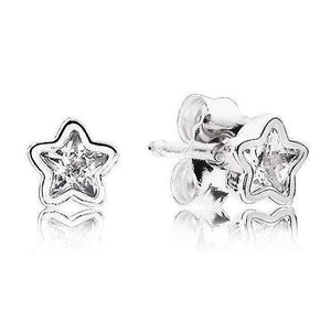 Planet Gates Imitation Rhodium Plated Clusters  White Orchid 925 Sterling Silver Earrings Studs For Women Wedding Party Gift DIY Europe Jewelry
