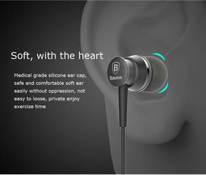 Planet Gates In-Ear Earphone Baseus Wired Stereo Earbuds Super Bass Headset With Mic Earphone For iPhone Xiaomi Samsung MP3 Mobile Phones