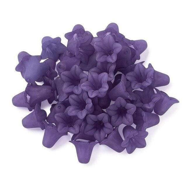 Planet Gates Indigo 50pcs Frosted Transparent Acrylic Flower Beads for Earrings Necklaces Bracelets jewelry Making DIY White Red 16x12mm hole: 1.5mm