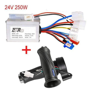 Planet Gates Indonesia / 24V 250W 24V/36V/48V 350/500/800/1000W Motor Brush Controller Speed Throttle Twist Grip For Electric Bicycle Scooter ATV Buggy Bike