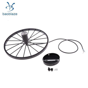 Planet Gates Industrial Vintage Iron Wheel Shade Ceiling Light Pendant Lamp Bulb Fixture Chandelier ( Bulb not included )