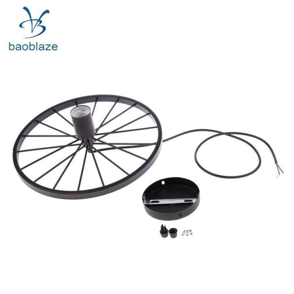 Planet Gates Industrial Vintage Iron Wheel Shade Ceiling Light Pendant Lamp Bulb Fixture Chandelier ( Bulb not included )
