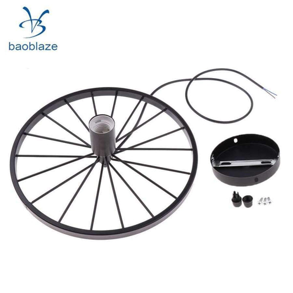 Planet Gates Industrial Vintage Iron Wheel Shade Ceiling Light Pendant Lamp Bulb Fixture Chandelier ( Bulb not included )