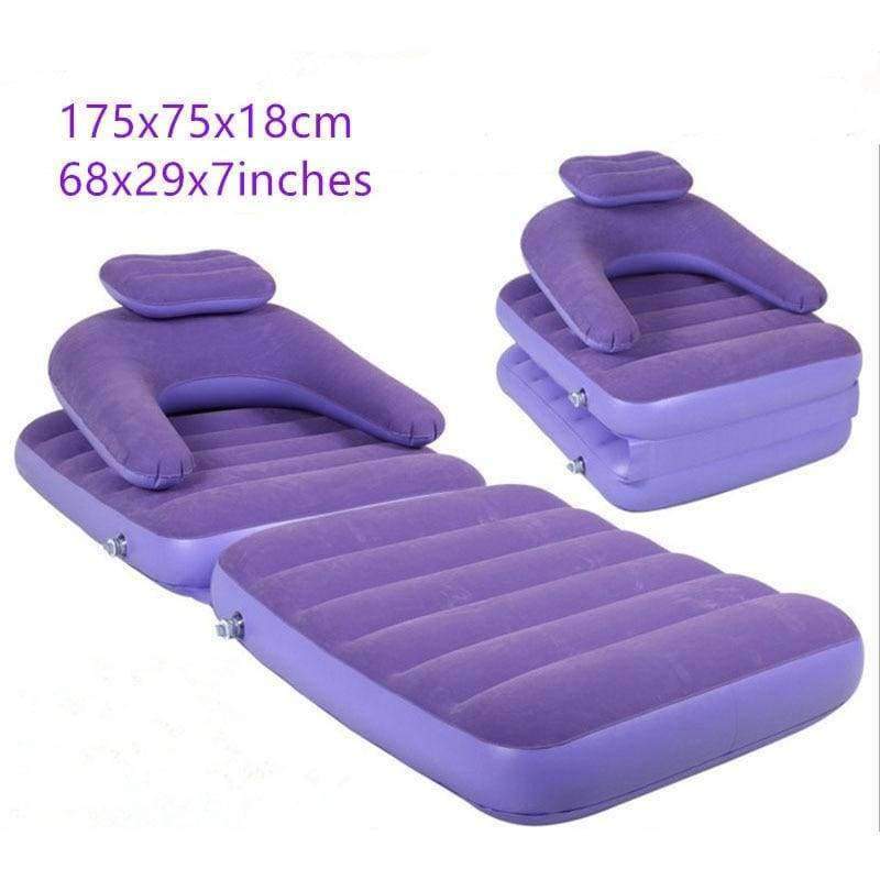 Planet Gates Inflatable Chair For Adult Flock Inflatable Sofa Folding Bed Cushion For Living Room Bedroom Outdoor Chair with Inflator Pump