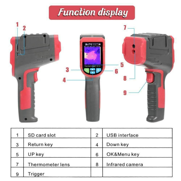 Infrared Thermal Imager IR Infrared Imaging Devices Mini Handheld Thermal Imaging Camera -20~450℃/-4~842℉ Thermal Image Device
