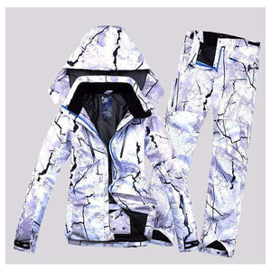 Planet Gates Ink / S Women Ski Suit Snowboard Ski Jacket+Pants Windproof Waterproof Thicken Thermal Outdoor Sport Wear Winter Impression