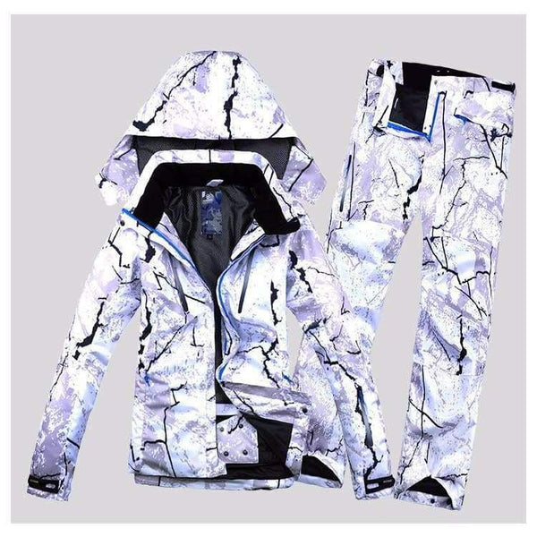 Planet Gates Ink / S Women Ski Suit Snowboard Ski Jacket+Pants Windproof Waterproof Thicken Thermal Outdoor Sport Wear Winter Impression