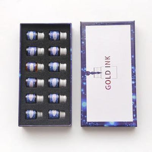 Planet Gates Ink Set Creative Starry sky Glass Pen Gold Powder ink Pen Glass Dip Pen For Writing Fountain pen set