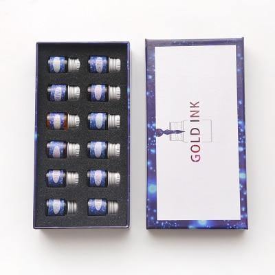 Planet Gates Ink Set Creative Starry sky Glass Pen Gold Powder ink Pen Glass Dip Pen For Writing Fountain pen set