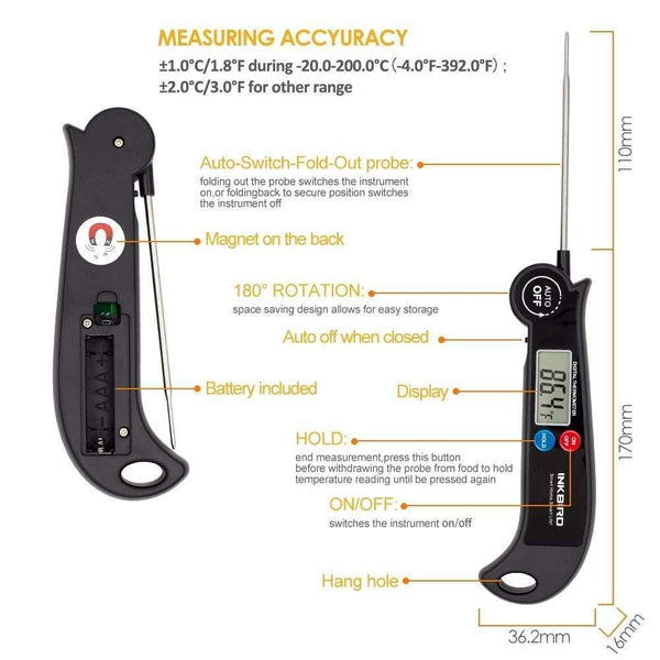 Inkbird HET-F001 Digital Kitchen Thermometer For Oven Beer Meat Cooking Food Probe BBQ Electronic Oven Thermometer Kitchen Tools (like picture shows)