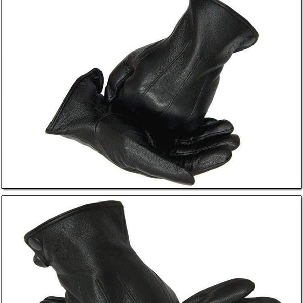 Planet Gates Inner suture / 10 Leather gloves male warm soft men's Arm sleeve black men mittens imitate rabbit fur 70% wool