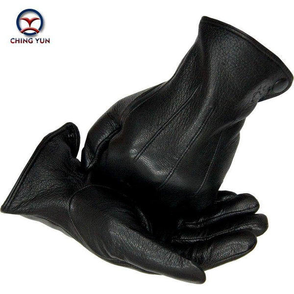 Planet Gates Inner suture / 10 Leather gloves male warm soft men's Arm sleeve black men mittens imitate rabbit fur 70% wool