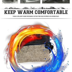 Planet Gates Inner suture / 10 Leather gloves male warm soft men's Arm sleeve black men mittens imitate rabbit fur 70% wool