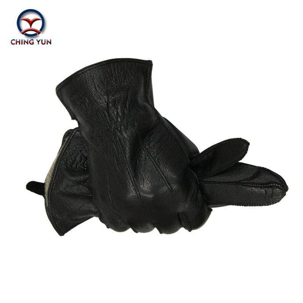 Planet Gates Inner suture / 10 Leather gloves male warm soft men's Arm sleeve black men mittens imitate rabbit fur 70% wool