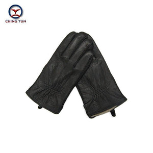 Planet Gates Inner suture / 10 Leather gloves male warm soft men's Arm sleeve black men mittens imitate rabbit fur 70% wool