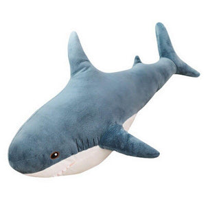 Ins 15/45/60cm Giant Shark Plush Stuffed Toy Soft Speelgoed Animal Reading Pillow For Christmas Gifts Cushion Doll Gift For Kids
