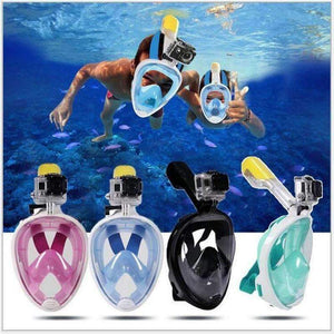 Planet Gates Insert Diving Mask / S/M Full Face Diving Mask Underwater Swimming Anti Fog Scuba Snorkeling Mask with Anti-skid Ring Earplug for Gopro Camera
