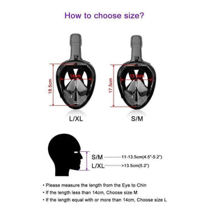 Planet Gates Insert Diving Mask / S/M Full Face Diving Mask Underwater Swimming Anti Fog Scuba Snorkeling Mask with Anti-skid Ring Earplug for Gopro Camera