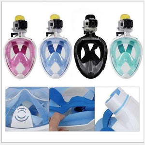 Planet Gates Insert Diving Mask / S/M Full Face Diving Mask Underwater Swimming Anti Fog Scuba Snorkeling Mask with Anti-skid Ring Earplug for Gopro Camera