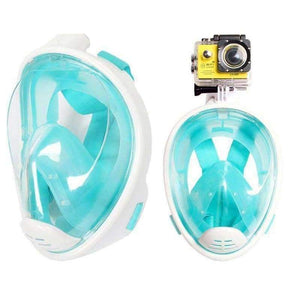 Planet Gates Insert Diving Mask / S/M Full Face Diving Mask Underwater Swimming Anti Fog Scuba Snorkeling Mask with Anti-skid Ring Earplug for Gopro Camera