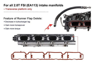 Planet Gates Intake Manifold Runner Flap Delete Gasket for Audi Skoda Seat EA113 VW 2.0 TFSI HT-IMK07