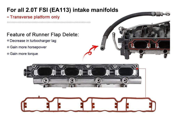 Planet Gates Intake Manifold Runner Flap Delete Gasket for Audi Skoda Seat EA113 VW 2.0 TFSI HT-IMK07
