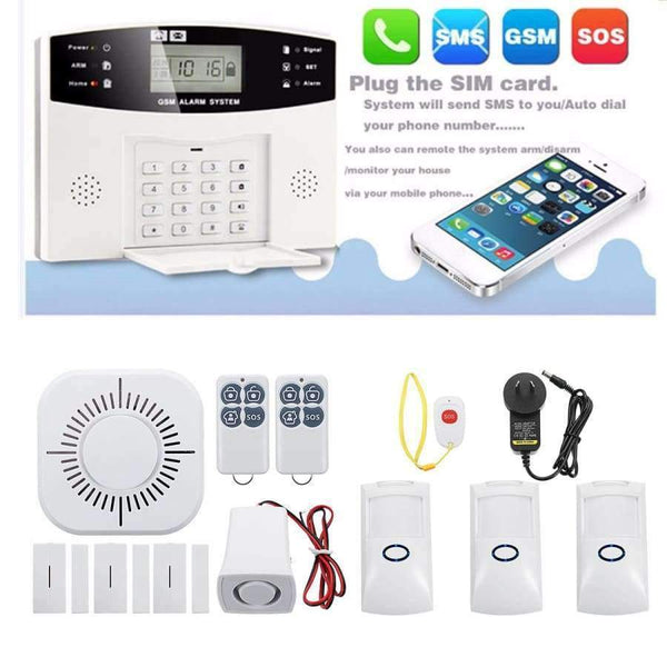 Planet Gates Intelligent GSM Alarm System Wireless APP Control LCD GSM SMS Burglar Alarm System Kit Auto Dialer Home Security Protection Safe