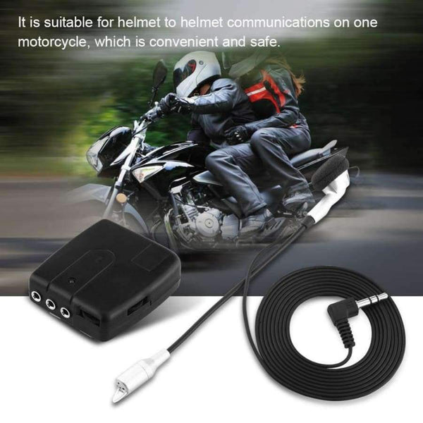 Planet Gates Intercom Interphone with Headsets Helmet to Helmet Communicator System Intercomunicador MP3 Motor Accessories