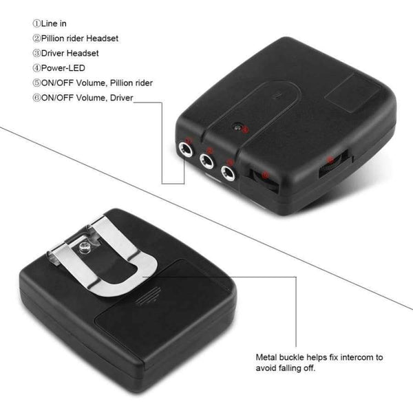 Planet Gates Intercom Interphone with Headsets Helmet to Helmet Communicator System Intercomunicador MP3 Motor Accessories