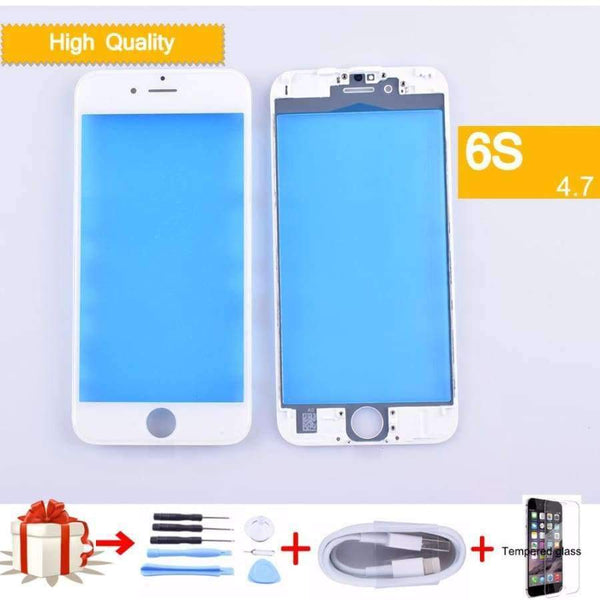 Planet Gates iPhone 6S Touch Screen Digitizer GLASS Lens panel Front LCD panel with frame bezel for iphone6S External LCD glass tools