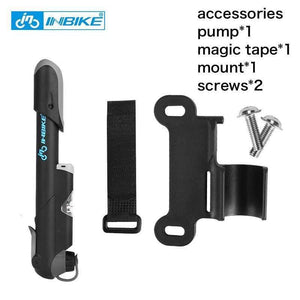 Planet Gates IQ309 Portable Bicycle Pump Mini Hand Pump Cycling Air Pump Ball Toy Tire Inflator Schrader Presta Valve MTB Mountain Bike Pump