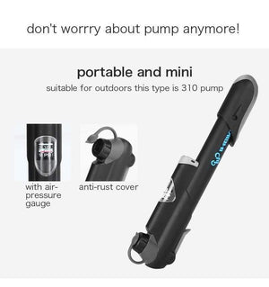Planet Gates IQ309 Portable Bicycle Pump Mini Hand Pump Cycling Air Pump Ball Toy Tire Inflator Schrader Presta Valve MTB Mountain Bike Pump