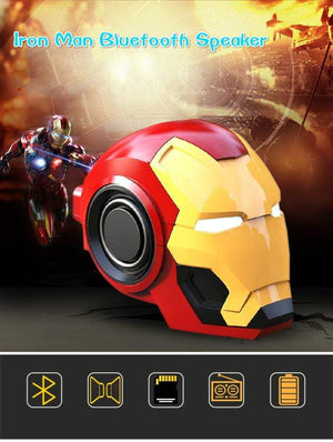 Planet Gates Iron Man Wireless Bluetooth Speaker, Bass Portable Outdoor Speaker, Support TF Card Use, Compatible With FM