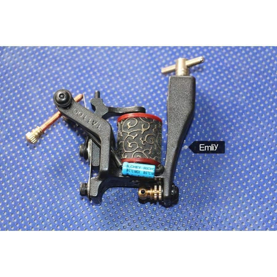 Planet Gates Iron Tattoo Guns T-Dial Tattoo Machine 10 Wrap Coils Tatoo Machines Liner For Tattoo Supplies Free Shipping