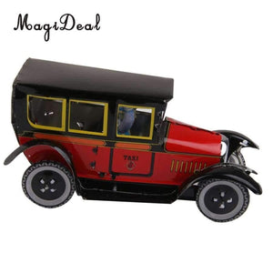 Planet Gates Iron Wind Up Taxi Model with Key for Collectible Car Ccollector Gift Children Classic Toy Enthusiast Classroom Decor