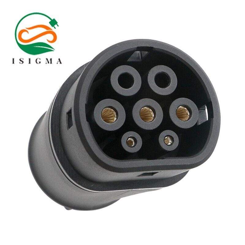 Planet Gates ISIGMA EV Adaptor SAE J1772 Charging for Electric Vehicle EV Car Charger Type1Male Connector to Type2 Female Socket