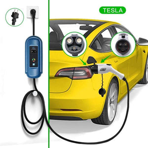 Planet Gates ISIGMA EV Charger Electric Car Adapter EVSE Charing SAE J1772 Socket Type1 Inlet to Tesla Female Connector 16A 32A 1 Phase