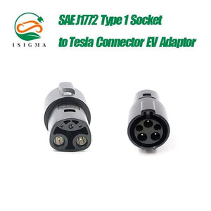 Planet Gates ISIGMA EV Charger Electric Car Adapter EVSE Charing SAE J1772 Socket Type1 Inlet to Tesla Female Connector 16A 32A 1 Phase