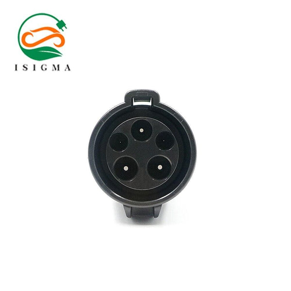 Planet Gates ISIGMA EV Charger Electric Car Adapter EVSE Charing SAE J1772 Socket Type1 Inlet to Tesla Female Connector 16A 32A 1 Phase