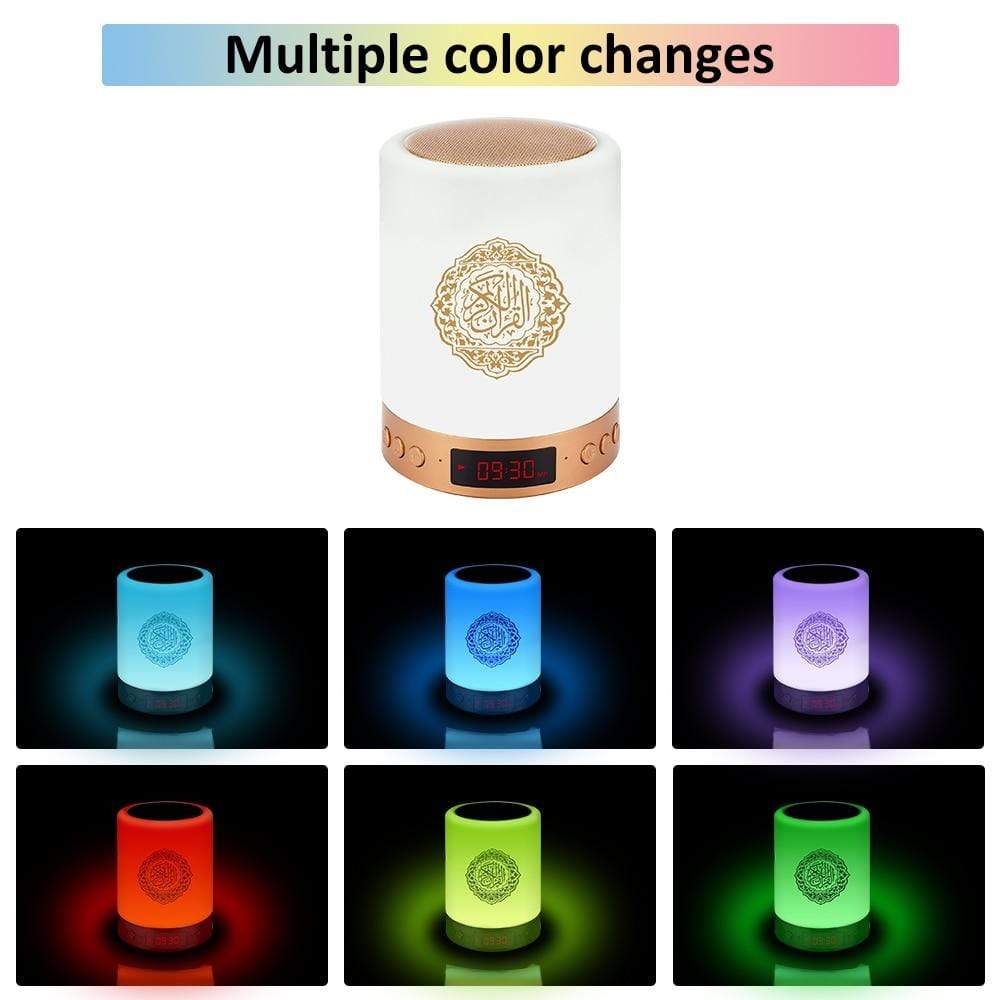 Planet Gates Islamic Wireless Portable Quran Speaker LED Night Light Koran Lamp With AZAN Clock Mp3 Player Muslim Gift Veilleuse Coranique